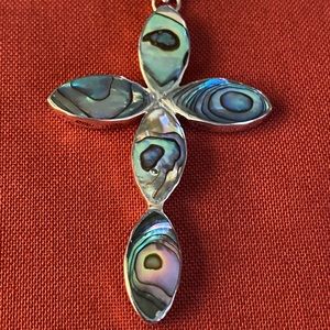 Abalone Cross Necklace (925)
